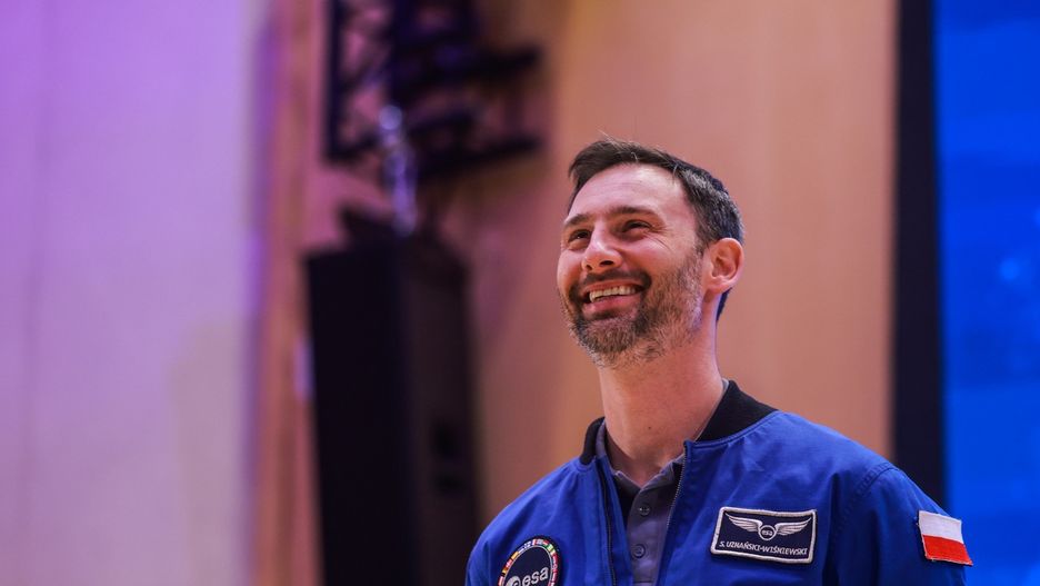 Astronauta Sławosz Uznański-Wiśniewski na Politechnice Poznańskiej