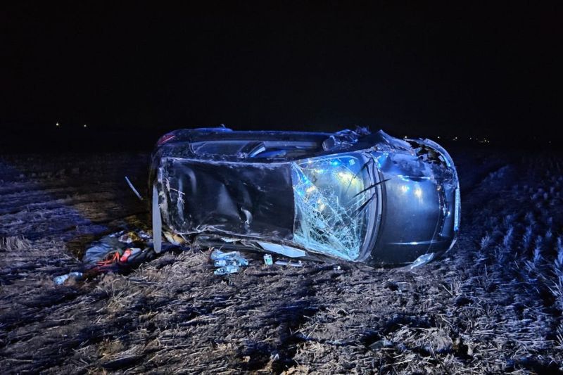 Pijany kierowca uciekał przed policją. Zatrzymał się dopiero w polu