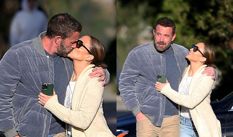 Ben Affleck i Jennifer Lopez na romantycznym spacerze