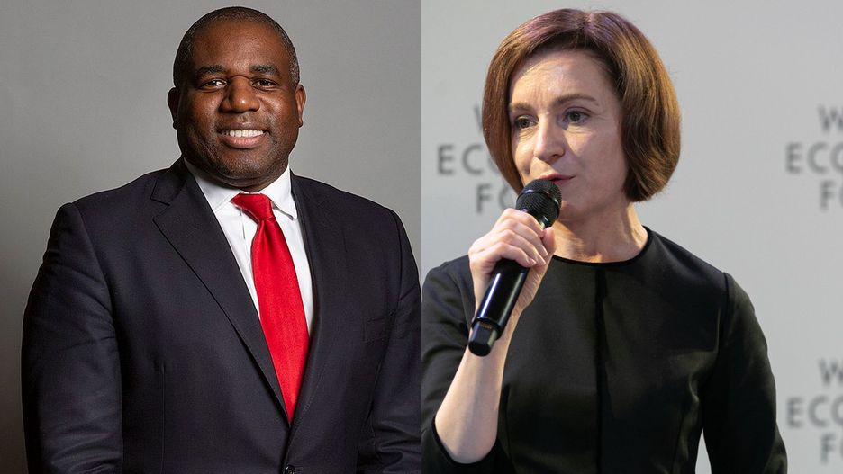 Brytyjski minister spraw zagranicznych, David Lammy i prezydent 