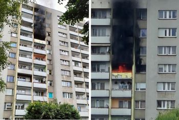 Pożar w bloku w Raciborzu. Mieszkańcy zostali ewakuowani