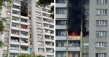 Pożar w bloku w Raciborzu. Mieszkańcy zostali ewakuowani
