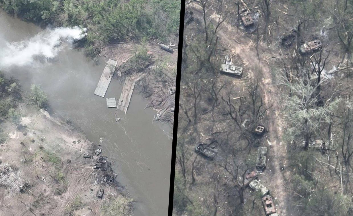 Wojna w Ukrainie. Rosjanie próbowali przekroczyć rzekę. Stracili 30 pojazdów [RELACJA NA ŻYWO]