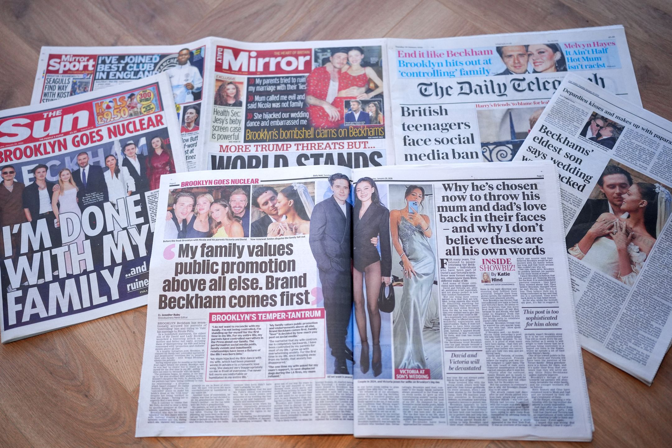 Tabloidowe szaleństwo wokół Beckhamów