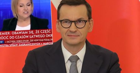 Mateusz Morawiecki w "Gościu Wiadomości" wychwalał dziennikarzy TVP. "Będziemy starali się bronić was do końca"