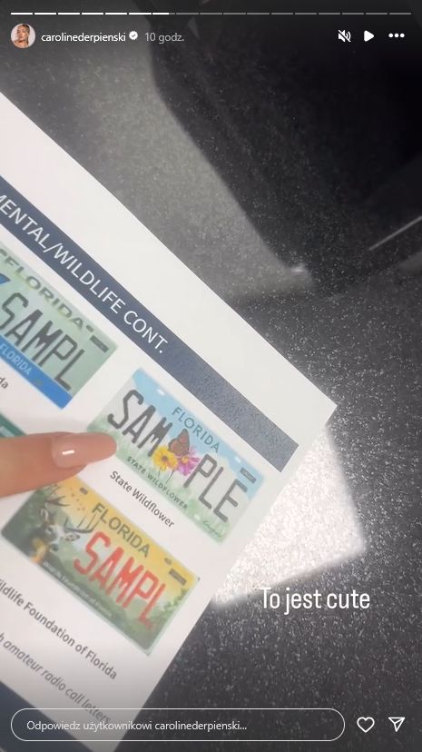 Caroline Derpienski chwali się nowym autem