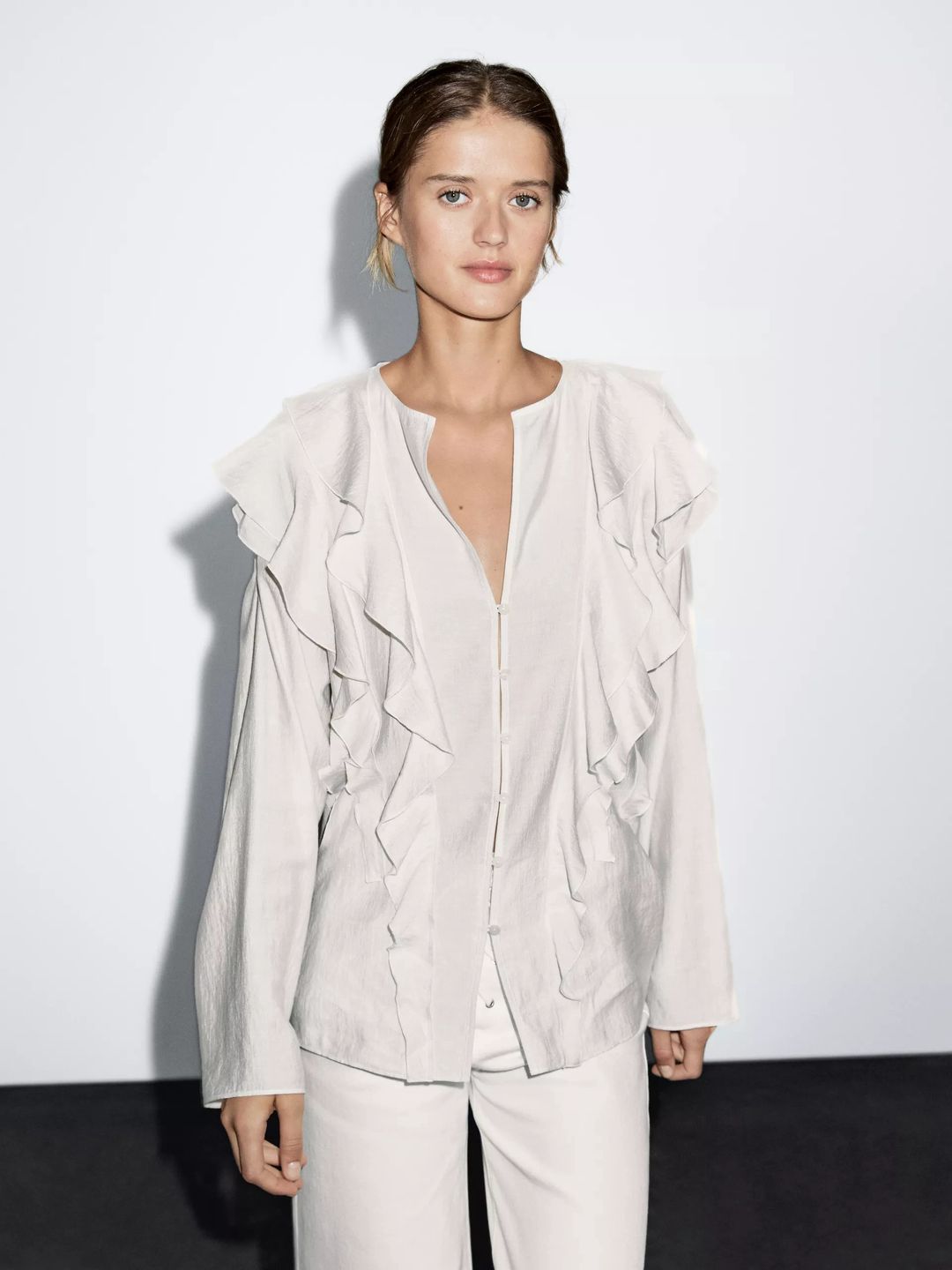 Koszula z falbanami Zara