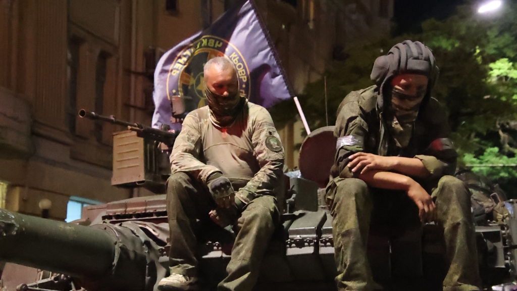 Wagner Group return to their base
ROSTOV-ON-DON - RUSSIA - JUNE 24: Members of the Wagner Group prepare to depart from the Southern Military District's headquarters and return to their base on June 24, 2023 in Rostov-on-Don, Russia. (Photo by Feodor Larin/Anadolu Agency via Getty Images)
Anadolu
attack, southern military districs, tank, vechile, wagner, wagner group