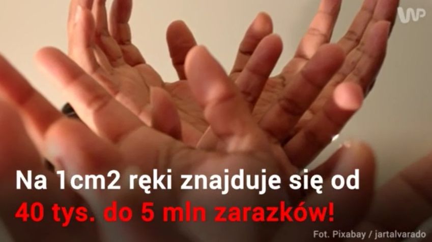 Na naszych dłoniach znajduje się wiele zarazków i bakterii 