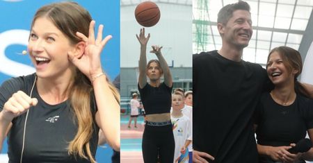 Anna Lewandowska spełnia się w roli wuefistki na treningu z dziećmi (ZDJĘCIA)