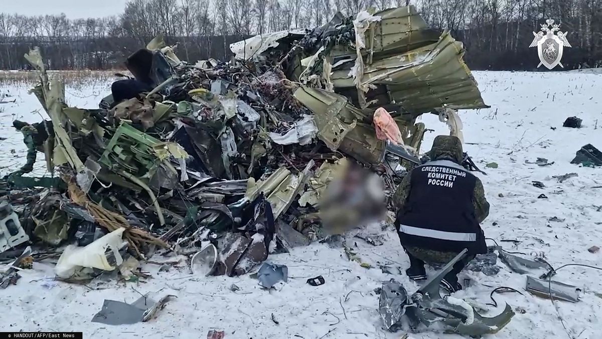 Rosyjski samolot transportowy Ił-76 rozbił się koło Jabłonowa