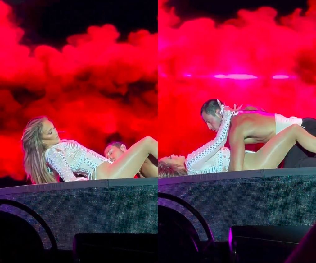 Wulgarny performens Jennifer Lopez