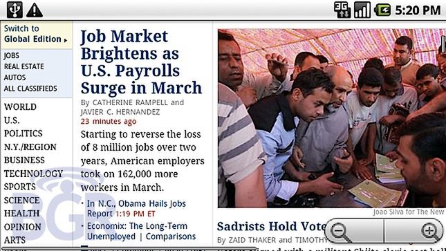 Skyfire dla Androida - pierwsze screeny 2