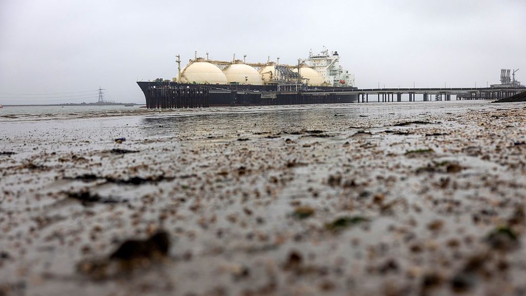 The Lalla Fatma NSoumer LNG Tanker At Grain LNG Terminal
The Lalla Fatma N'Soumer Liquid Natural Gas (LNG) tanker docked at Grain LNG importation terminal, operated by National Grid Plc, on the Isle of Grain near Rochester, UK, on Saturday, March 7, 2026. European natural gas prices jumped as the war in the Middle East continues to rock energy markets and disrupt shipments of seaborne supplies. Photographer: Chris Ratcliffe/Bloomberg via Getty Images
Bloomberg
emea, fuels, transportation and logistics, ships, vessel, shipping, cargo transport, marine transport, oil, gas, industries, energy, natural resources, fossil fuels, british, business news