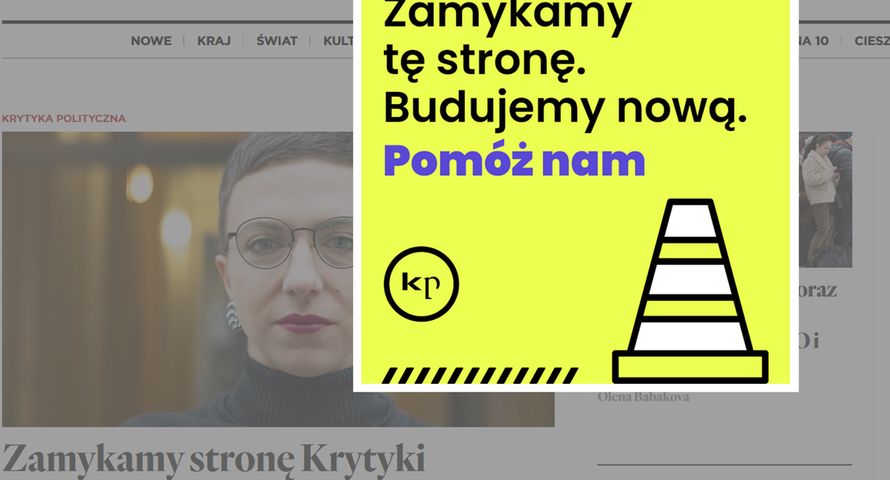 "Krytyka Polityczna" znów działa w internecie. Tak prosi o wsparcie