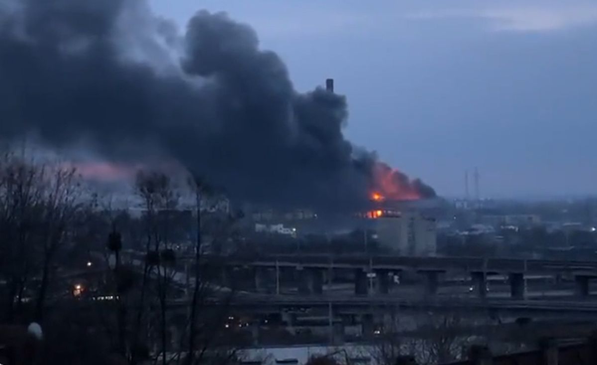 Pożar w Kijowie
