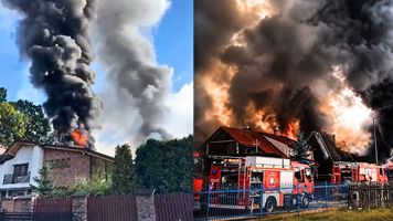 Kłęby dymu nad domami. Nie żyje dwóch strażaków. Nagrania z Niska