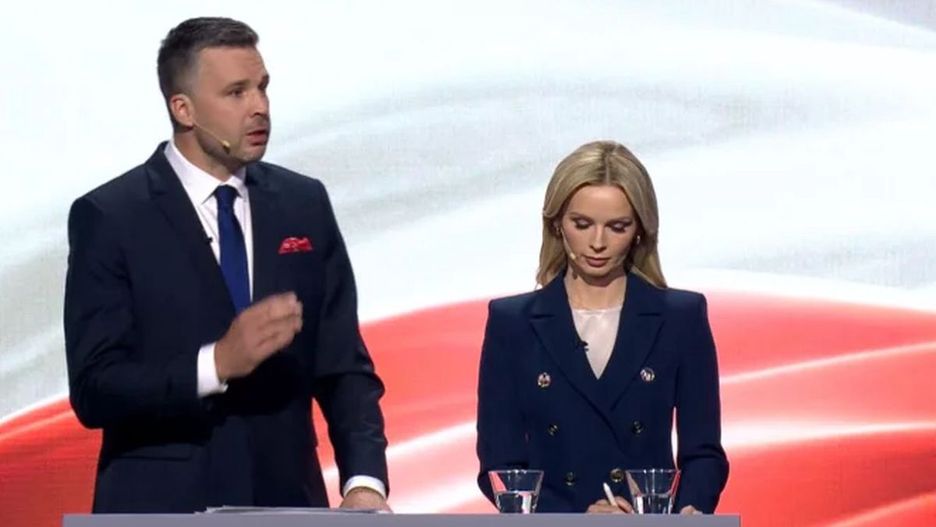 Prowadzący "debatę" przedwyborczą w TVP