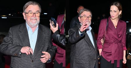 RZADKI WIDOK: Edward Miszczak i młodsza od niego o 25 lat Anna Cieślak wpadli na premierę serialu