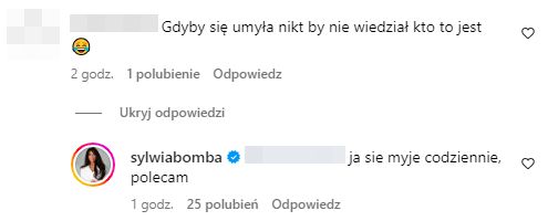 Sylwia Bomba odpowiada na komentarze internautów
