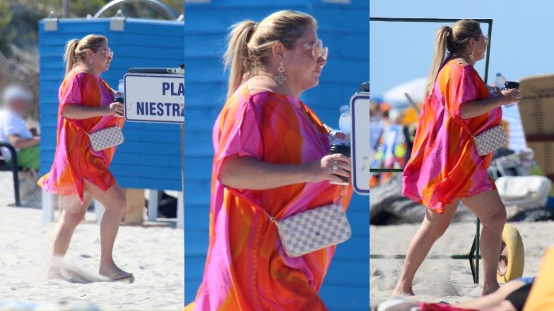 Katarzyna Niezgoda wypoczywa na plaży w Juracie