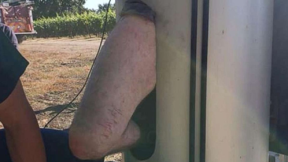 Mężczyzna utknął na dwa dni.