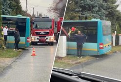 Autobus wjechał w dom. Zdjęcia z miejsca wypadku