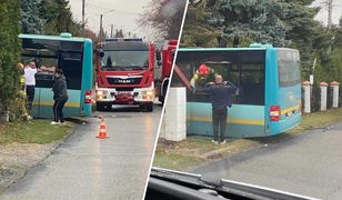 Autobus wjechał w dom. Zdjęcia z miejsca wypadku