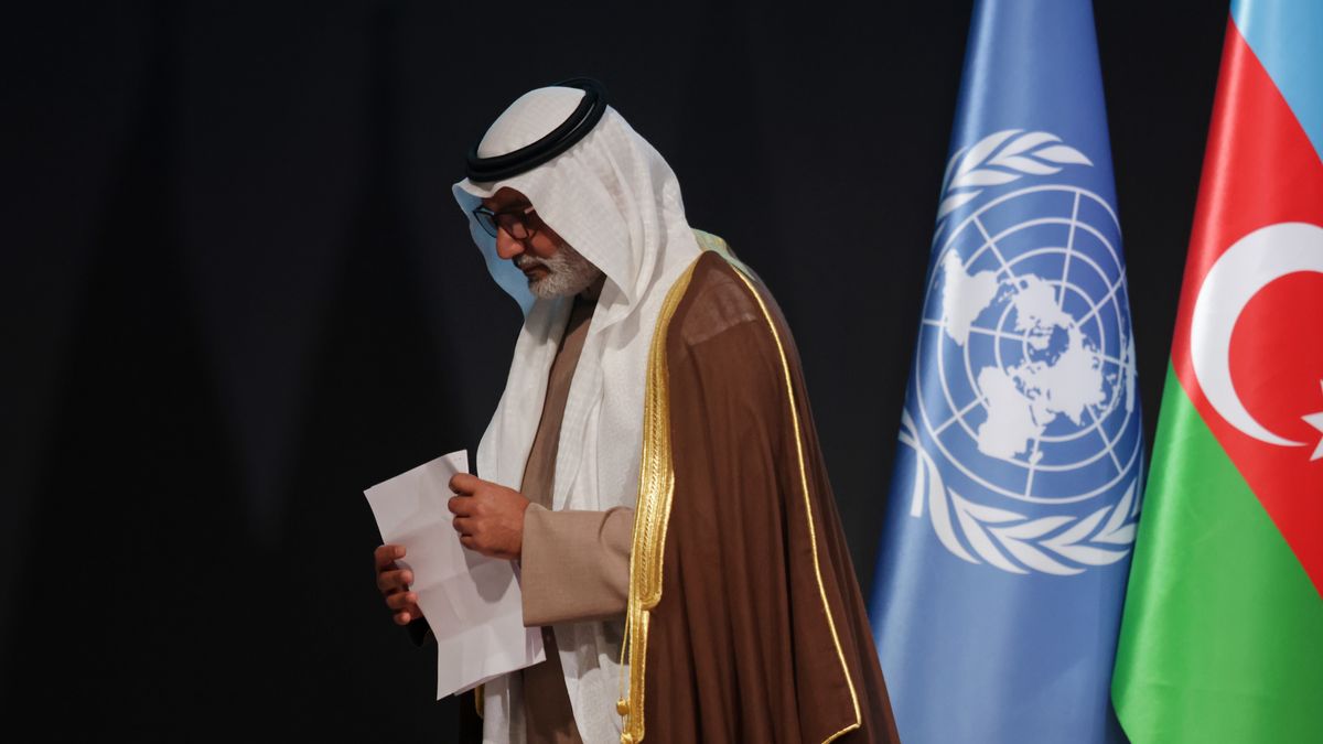 BAKU, AZERBAIJAN - NOVEMBER 20: Haitham Al Ghais, Secretary General of the Organization of the Petroleum Exporting Countries (OPEC), leaves the podium after speaking on day nine at the UNFCCC COP29 Climate Conference on November 20, 2024 in Baku, Azerbaijan. The COP29, which is running from November 11 through 22, is bringing together stakeholders, including international heads of state and other leaders, scientists, environmentalists, indigenous peoples representatives, activists and others to discuss and agree on the implementation of global measures towards mitigating the effects of climate change. According to the United Nations, countries made no progress over the last year in reducing global emissions from the burning of fossil fuels. (Photo by Sean Gallup/Getty Images)