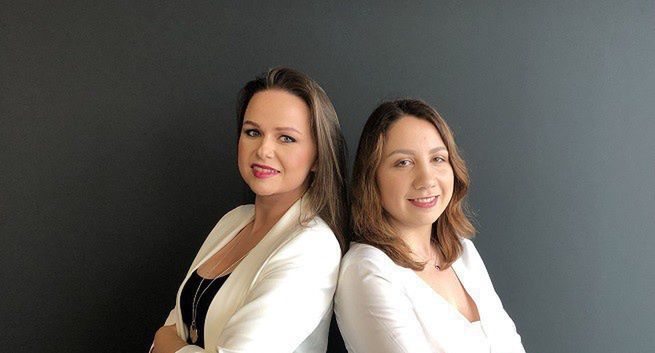 Wioleta Spychalska-Sztanga i Aleksandra Witkowska w agencji Arskom
