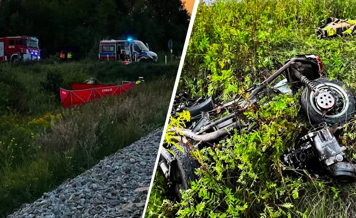 Zdjęcie do aktualności: Zderzyli się z pociągiem, nie żyje 14-latek. Jechali bez kasków