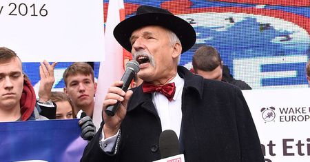Rapujący Korwin-Mikke. Współtwórcą jest oskarżony antysemita z Kalisza