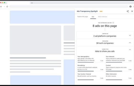 Chrome udostępnia Ads Transparency Spotlight. Pokaże liczbę reklam na stronie internetowej