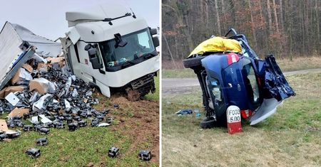 Kobieta wjechała pod TIR-a. Nie żyje