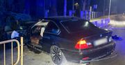 Skwierzyna: Nocny rajd 17-latka zakończony na słupie. BMW rozbite, kierowca z dwoma promilami