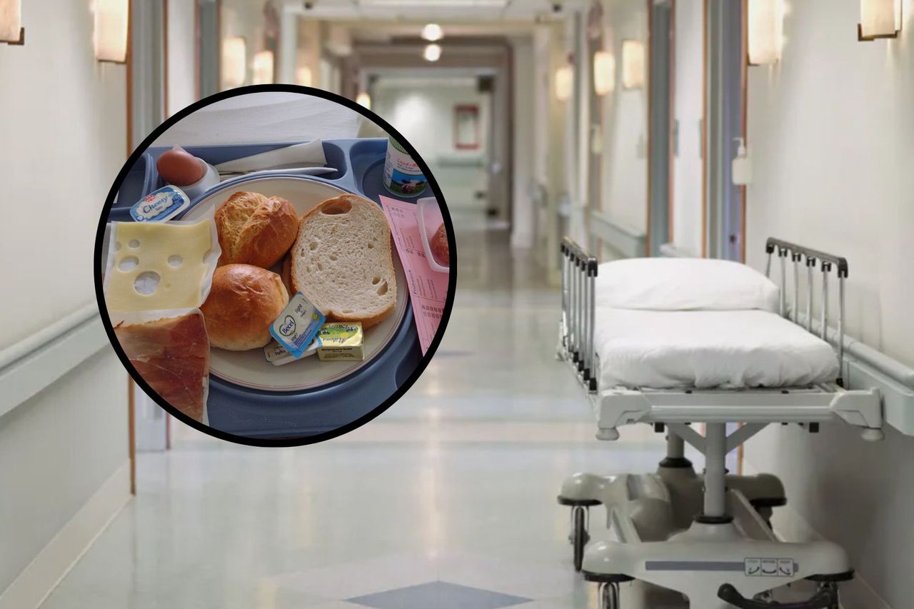 Meals at the German hospital. The patient was simply delighted.