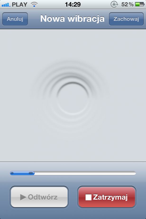 Stwórz własną sekwencję wibracji na iPhonie