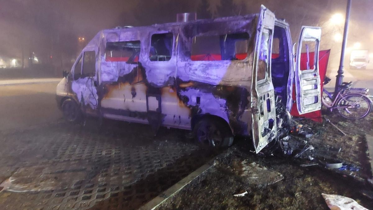 Pożar kampera na Pomorzu