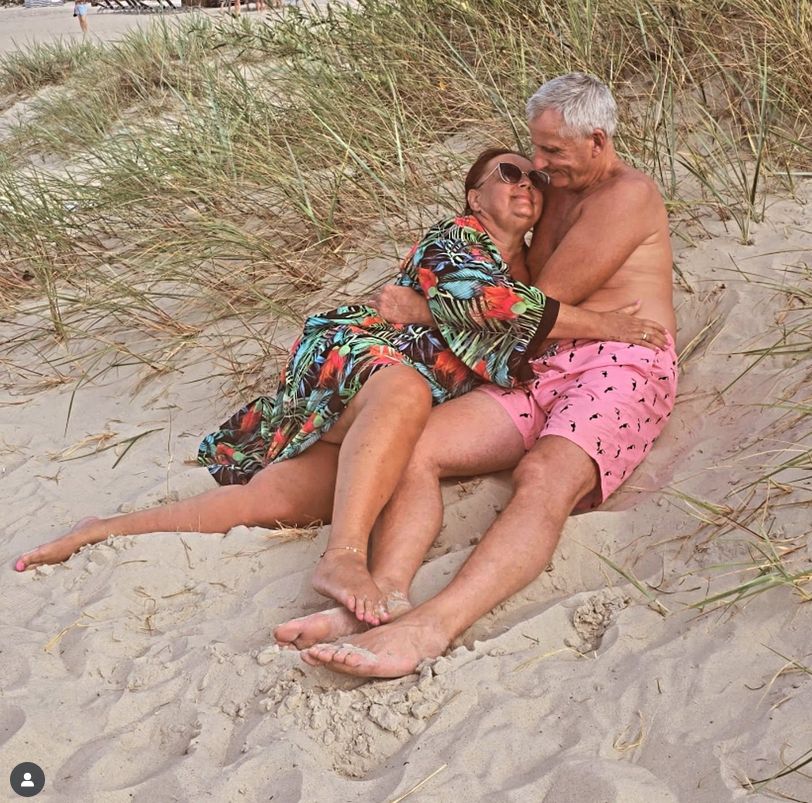 Izabela Zeiske z mężem na wakacjach