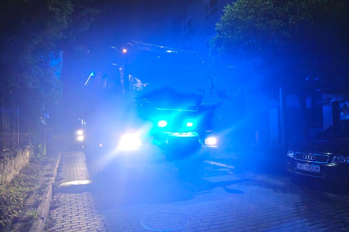 Wóz strażacki podczas interwencji