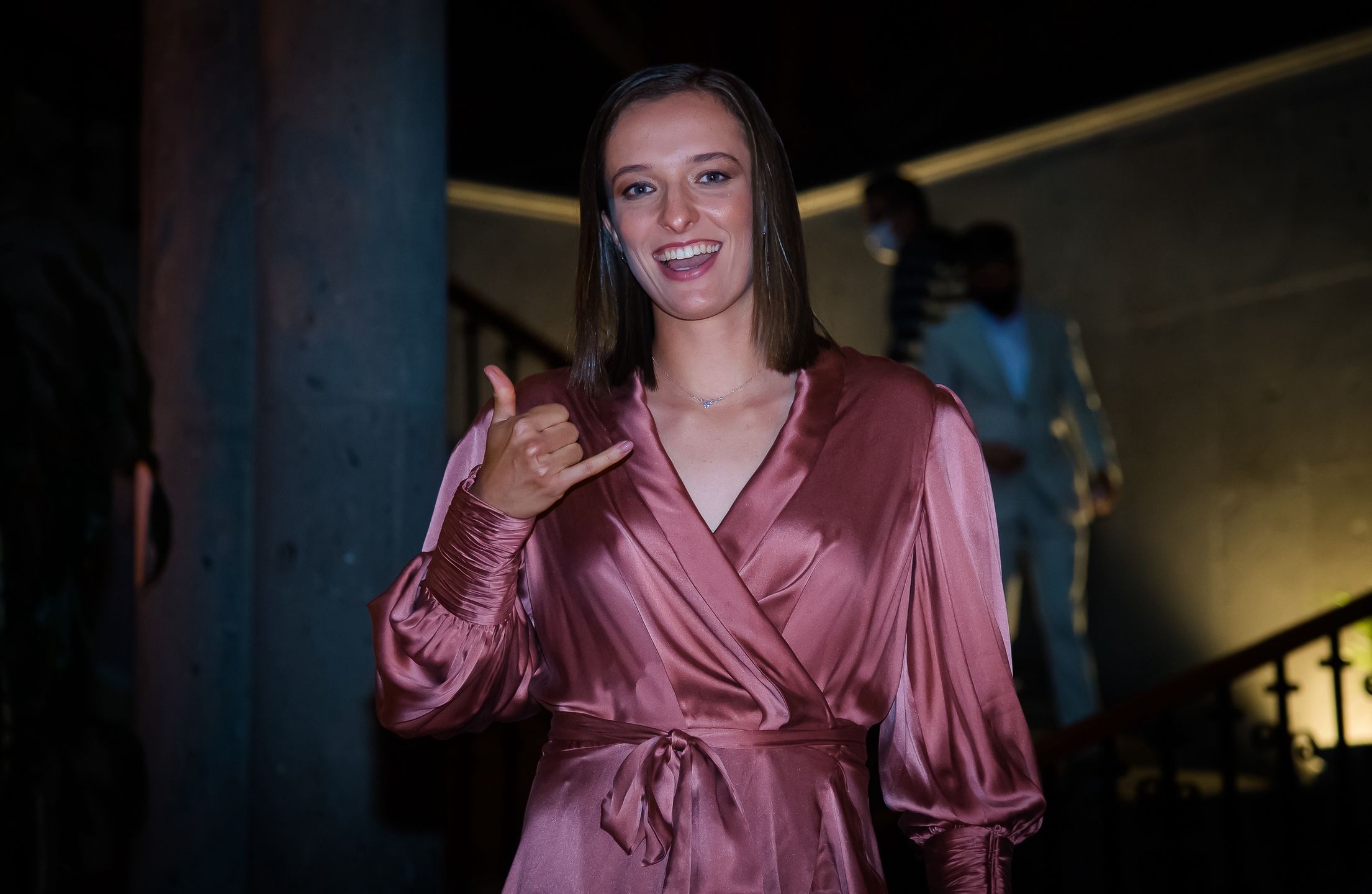 Iga Świątek na ceremonii poprzedzającej WTA Finals w Guadalajarze