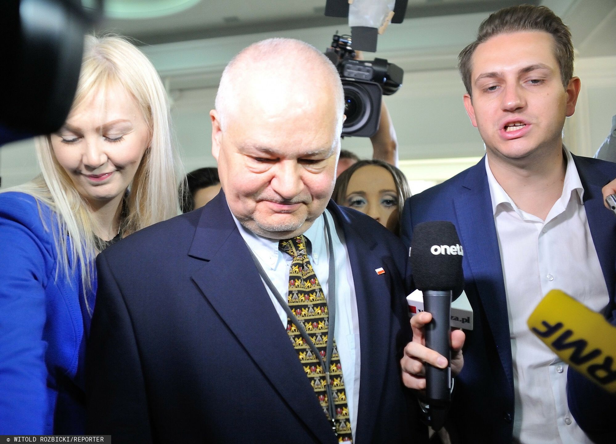 Prof. Glapiński. Po lewej stronie Martyna Wojciechowska.