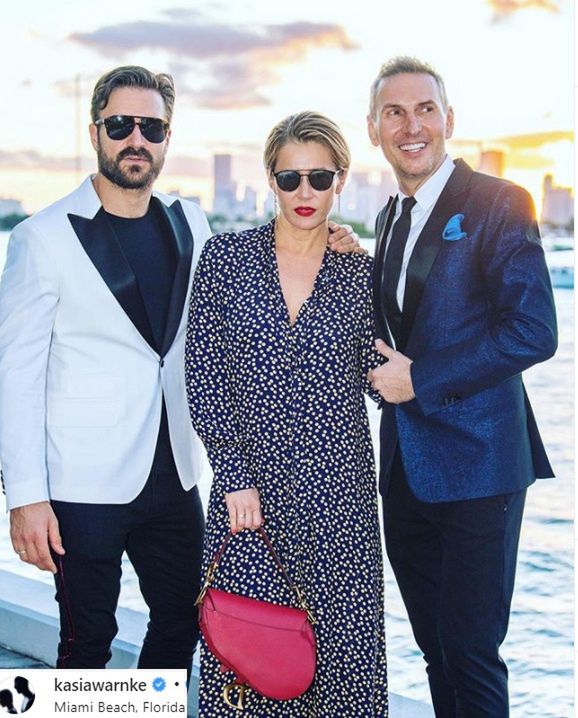 Katarzyna Warnke na otwarciu kliniki Krzysztofa Gojdzia w Miami