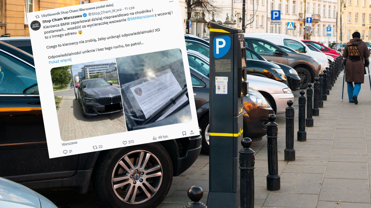 Zaparkował nieprawidłowo na chodniku. Nie uwierzysz, jak chciał zmylić strażników