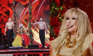 Odziana w ZŁOTY gorset Maryla Rodowicz czarowała na Sylwestrze TVP w towarzystwie PÓŁNAGICH mężczyzn. Ikona?