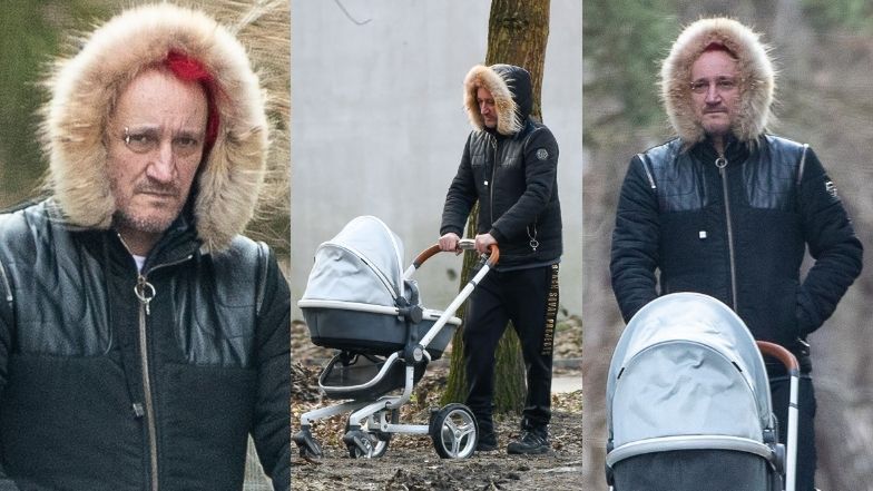 Michał Wiśniewski spaceruje z Falco Amadeusem