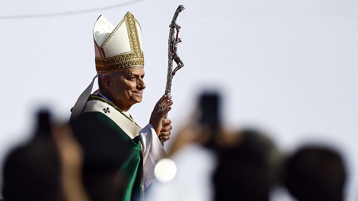 Pope Leo XIV presides over Holy Mass on the occasion of the Jubilee of Youth, at Tor Vergata in Rome, Italy, 03 August 2025. EPA/ANGELO CARCONI Dostawca: PAP/EPA.