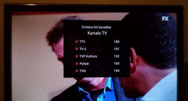 Zmiany na liście kanałów Vectry. Usunięto niepotrzebne stacje