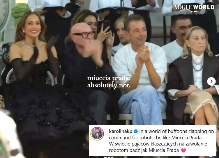 Wpis Karoliny Korwin Piotrowskiej na Instagramie