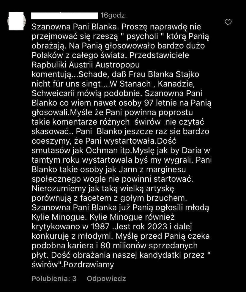 Blanka polubiła komentarz obrażający Janna. Internauci oburzeni
